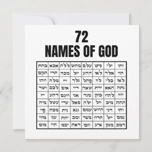 72 Names of God (正面)