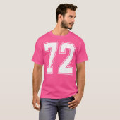 72 Number 72 Sports Jerseyマイプレーお気に入りのヤー72 Tシャツ (正面フル)