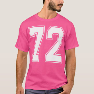 72 Number 72 Sports Jerseyマイプレーお気に入りのヤー72 Tシャツ