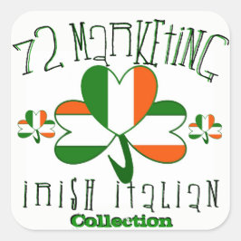 72marketingアイルランドのイタリアンなステッカー スクエアシール