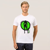 72marketingセクシーなシルエットメンズワイシャツのロゴ tシャツ (正面フル)