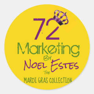 72marketingロゴのステッカーの謝肉祭のコレクション ラウンドシール