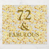 72nd  Birthday  スパークリングワインラベル (シングルラベル)