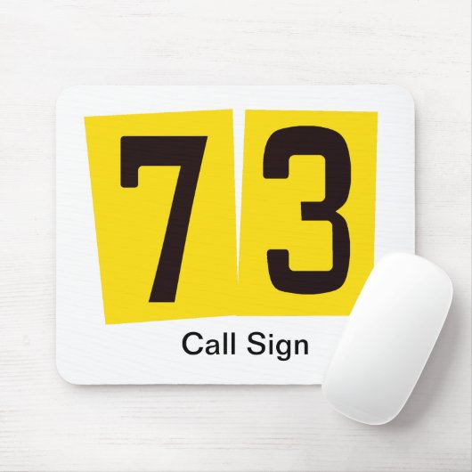 73アマチュア無線のマウスパッドは呼出符号をカスタマイズ! マウスパッド (マウス)