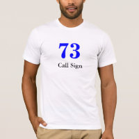 73アマチュア無線のTシャツは呼出符号とのそれをカスタマイズ
