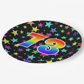 73イベントはっきりした:,おもしろい, カラフル Rainbow 73 ペーパープレート (アングル)