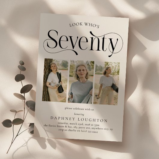 73エレガント写真部第70誕生日 招待状