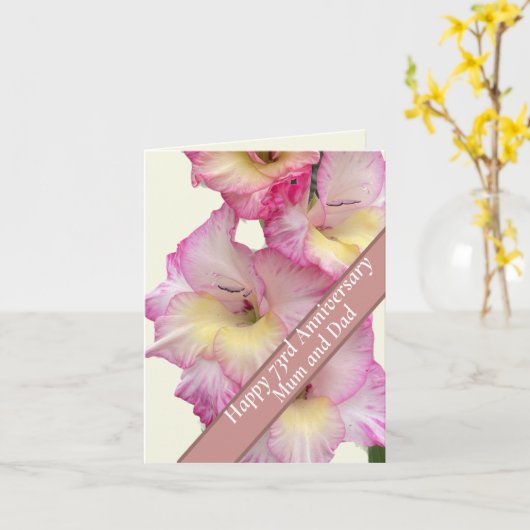 73周年を編集可能 カード (黄色い花)