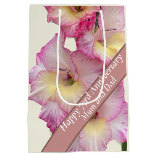 73周年を編集可能 ミディアムペーパーバッグ (裏面)