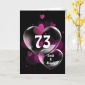 73周年記念ハートバブル カード (黄色い花)