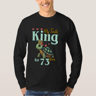 73周年記念結婚カップルの私のカメの王 Tシャツ