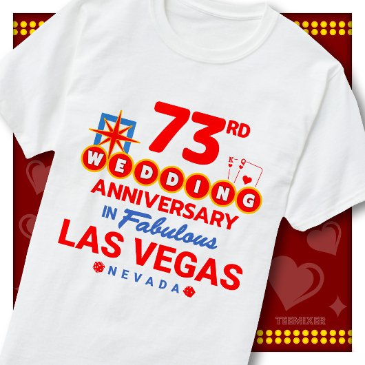 73回目の結婚記念日にぴったりな華やかなラスベガス・カップル Tシャツ