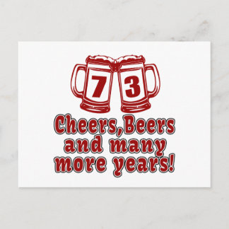 73応援ビール誕生日 ポストカード