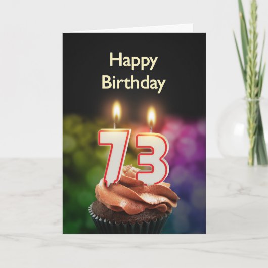 73枚目の誕生日カード（キャンドル付き） カード (正面)