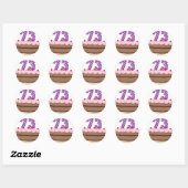 73歳のお誕生日ケーキ ラウンドシール (シート)