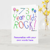 73歳のオールズロック！ カード (黄色い花)