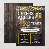 73歳のサプライズビールパーティーおめでとう 招待状 (正面/裏面)