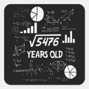 73歳の昔の数学先生73位の誕生日ギフト スクエアシール