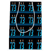 73歳の誕生日と目の玉ろうそく ミディアムペーパーバッグ (裏面)