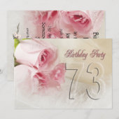 73歳の誕生日パーティー招待状 招待状 (正面/裏面)