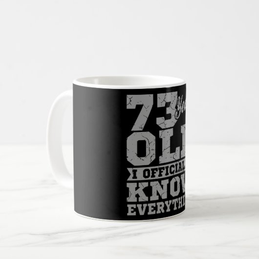 73歳の73歳の誕生日ギフトパパ コーヒーマグカップ (正面左)