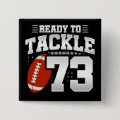 73歳タックルサッカーパーティー73誕生日 缶バッジ (正面)