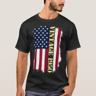 73歳ヴィンテージ米国国旗1950アメリカ国旗73r tシャツ