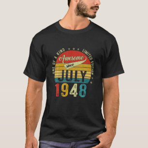 73歳ヴィンテージ1948年限定版73rd Bir Tシャツ