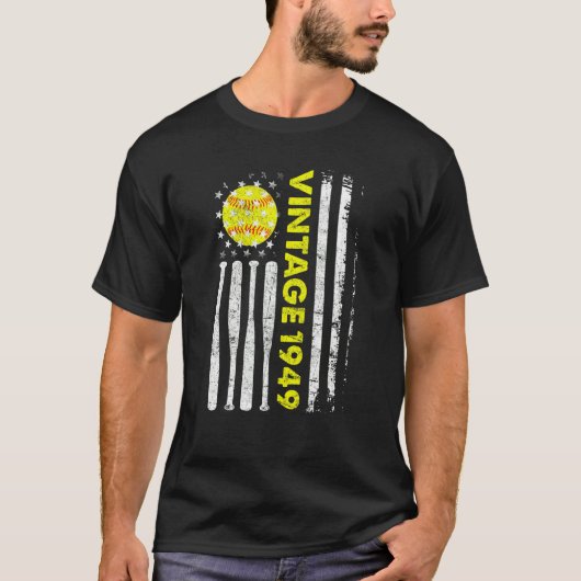 73歳ヴィンテージ1949アメリカ国旗73誕生 Tシャツ (正面)