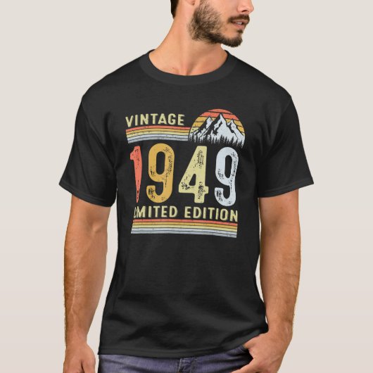 73歳ヴィンテージ1949 73誕生日 Tシャツ (正面)