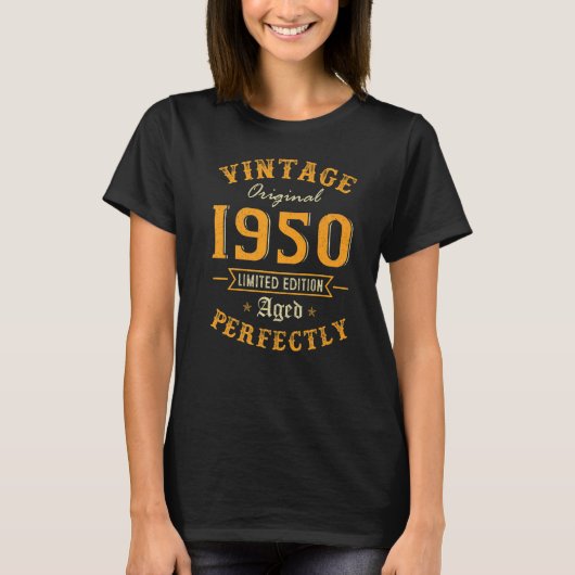 73歳ヴィンテージ1950人女性第73誕生日 Tシャツ (正面)