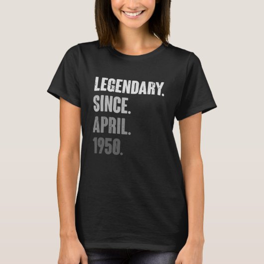 73歳ヴィンテージ1950誕生日4月73日12月 Tシャツ (正面)