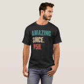 73歳ヴィンテージ1950誕生日73rd装飾 tシャツ (正面フル)