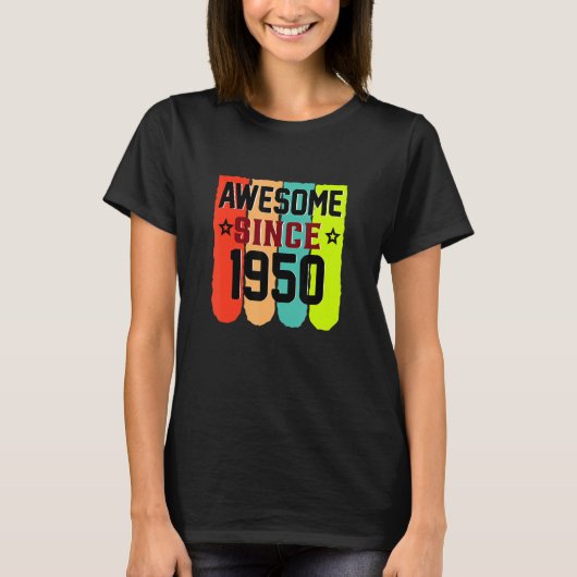 73歳ヴィンテージ1950 73誕生日 Tシャツ (正面)