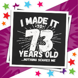 73歳皮肉ミーム73おもしろい誕生日 スタンダードカクテルナプキン