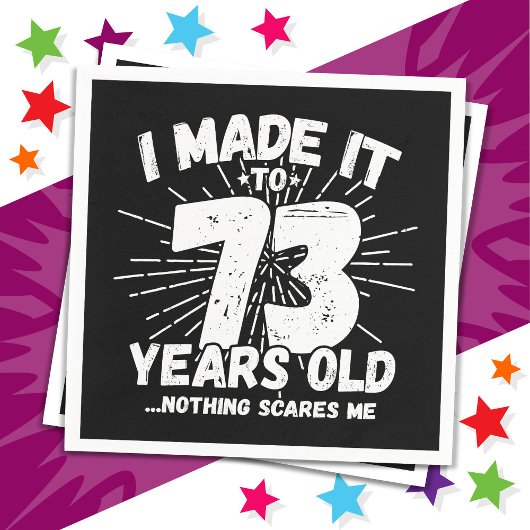 73歳皮肉ミーム73おもしろい誕生日 スタンダードカクテルナプキン