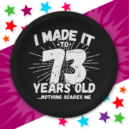 73歳皮肉ミーム73おもしろい誕生日 ペーパープレート