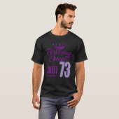 73歳12月誕生日クイーン73甘い Tシャツ (正面フル)