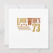 73歳73番目のおもしろい誕生日ギフト 招待状 (正面)