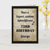 73番目の誕生日折り畳みグリーティングカード カード (黄色い花)