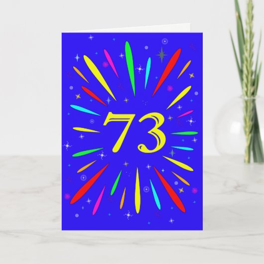 73番目の誕生日爆発カード カード (正面)