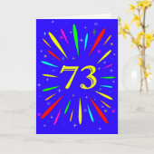 73番目の誕生日爆発カード カード (黄色い花)