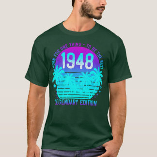 73番目の誕生日1948ヴィンテージ審美的サンセットパーム Tシャツ