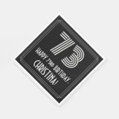 73番目の誕生日:インスパイアアールデコ検索"73" +名前 スタンダードランチョンナプキン (角)