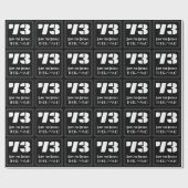 73番目の誕生日:インスパイアアールデコ検索"73" & Name ラッピングペーパー (フラット)