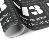 73番目の誕生日:インスパイアアールデコ検索"73" & Name ラッピングペーパー (ロールコーナー)