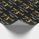 73番目の誕生日:エレガント豪華なフェイク金ゴールドルック# ラッピングペーパー (角)