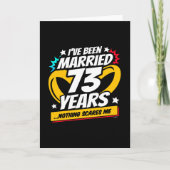73結婚した年おもしろい73結婚周年 カード (正面)