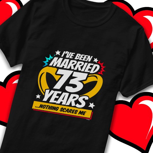 73結婚した年おもしろい73結婚周年 Tシャツ