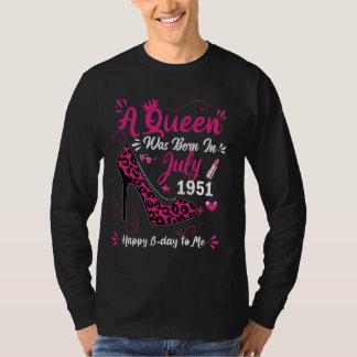 73誕生日ハイヒールAクイーンが7生まれ月1日に誕生 Tシャツ